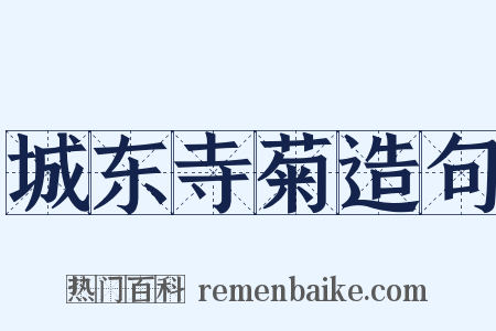 城东寺菊造句是什么意思的图片